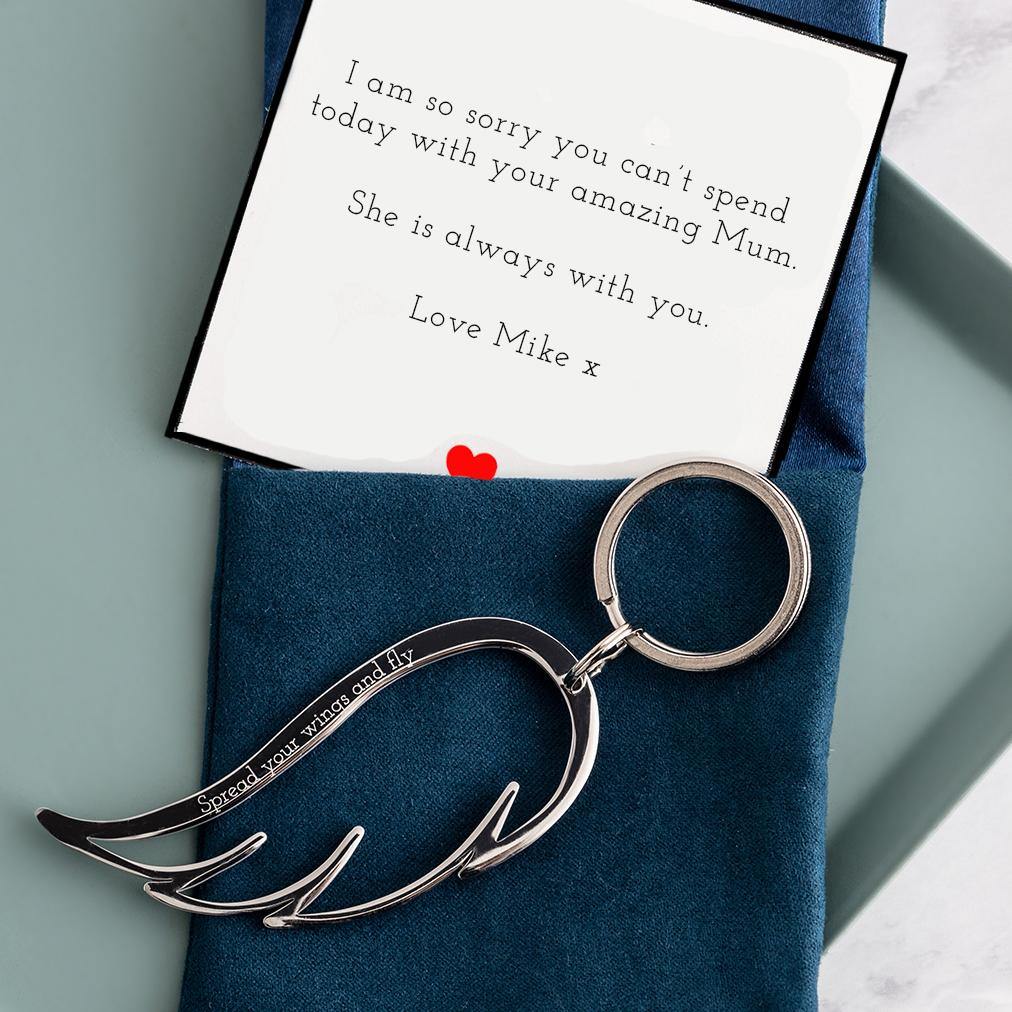 In Memory Angel Wing Keyring - MW Studio