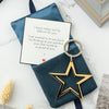 In memory star keyring in gold or silver - MW Studio