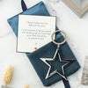 In memory star keyring in gold or silver - MW Studio