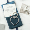 In memory heart keyring in gold or silver - MW Studio