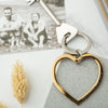 In memory heart keyring in gold or silver - MW Studio